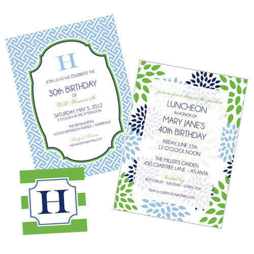 Baby Showers Collection - Preppy Blue Green