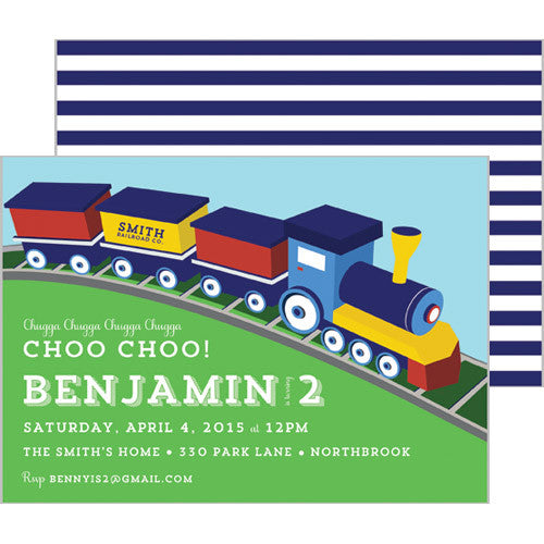 Kids Party Invitations - Choo Choo Train