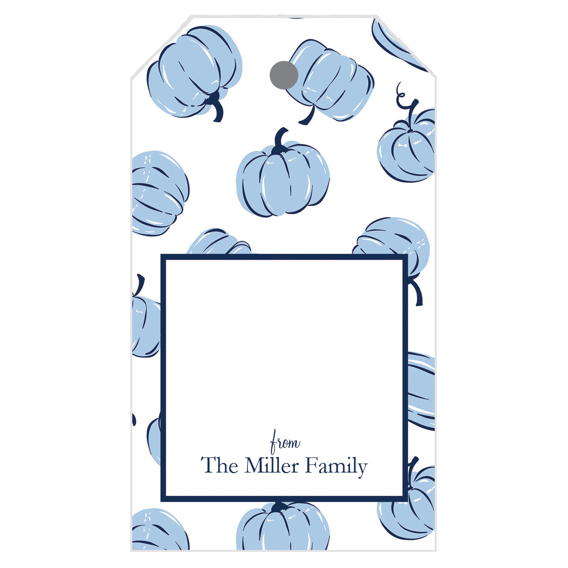 Blue Pumpkins Personalized Gift Tags