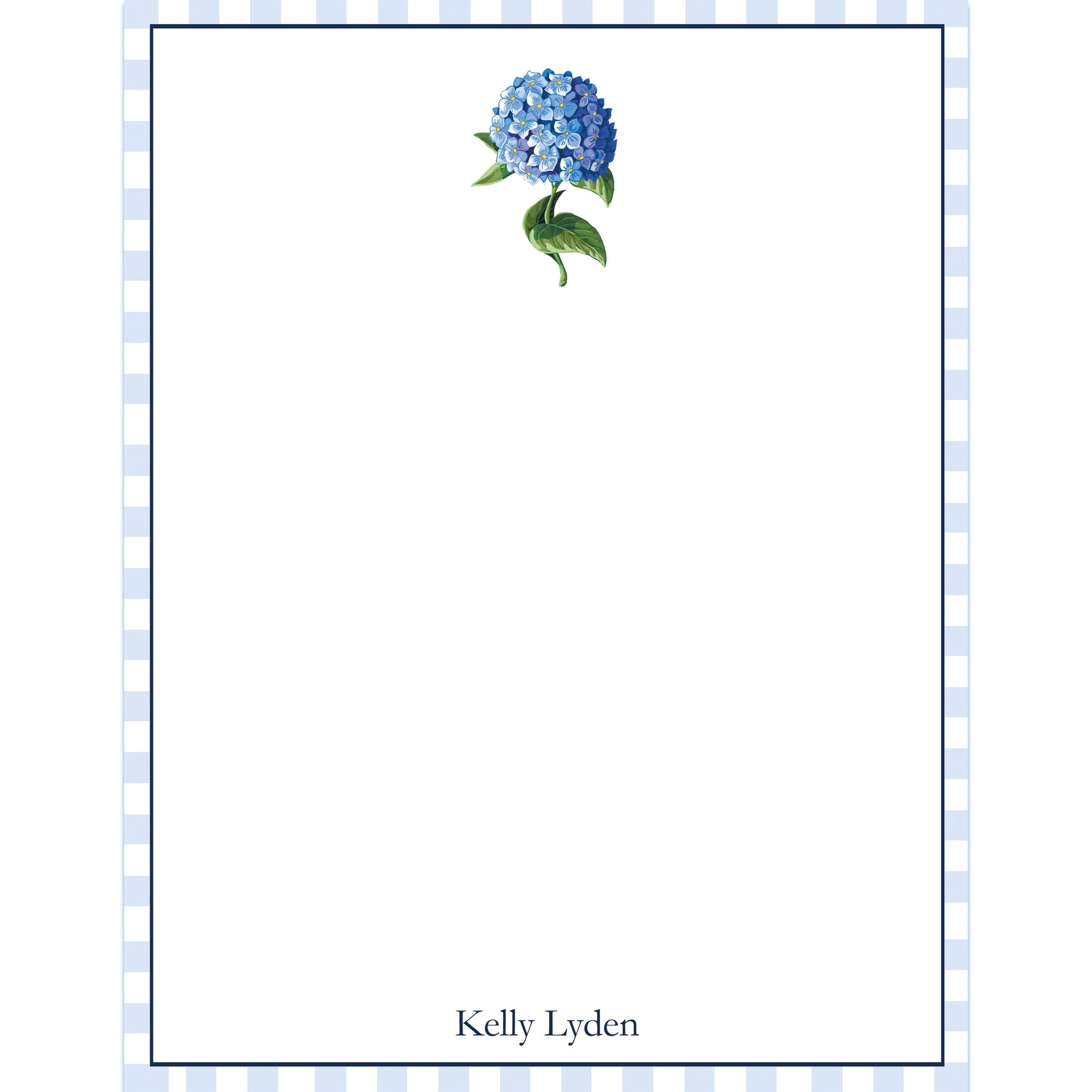 Hydrangea Bloom Personalized Notepad