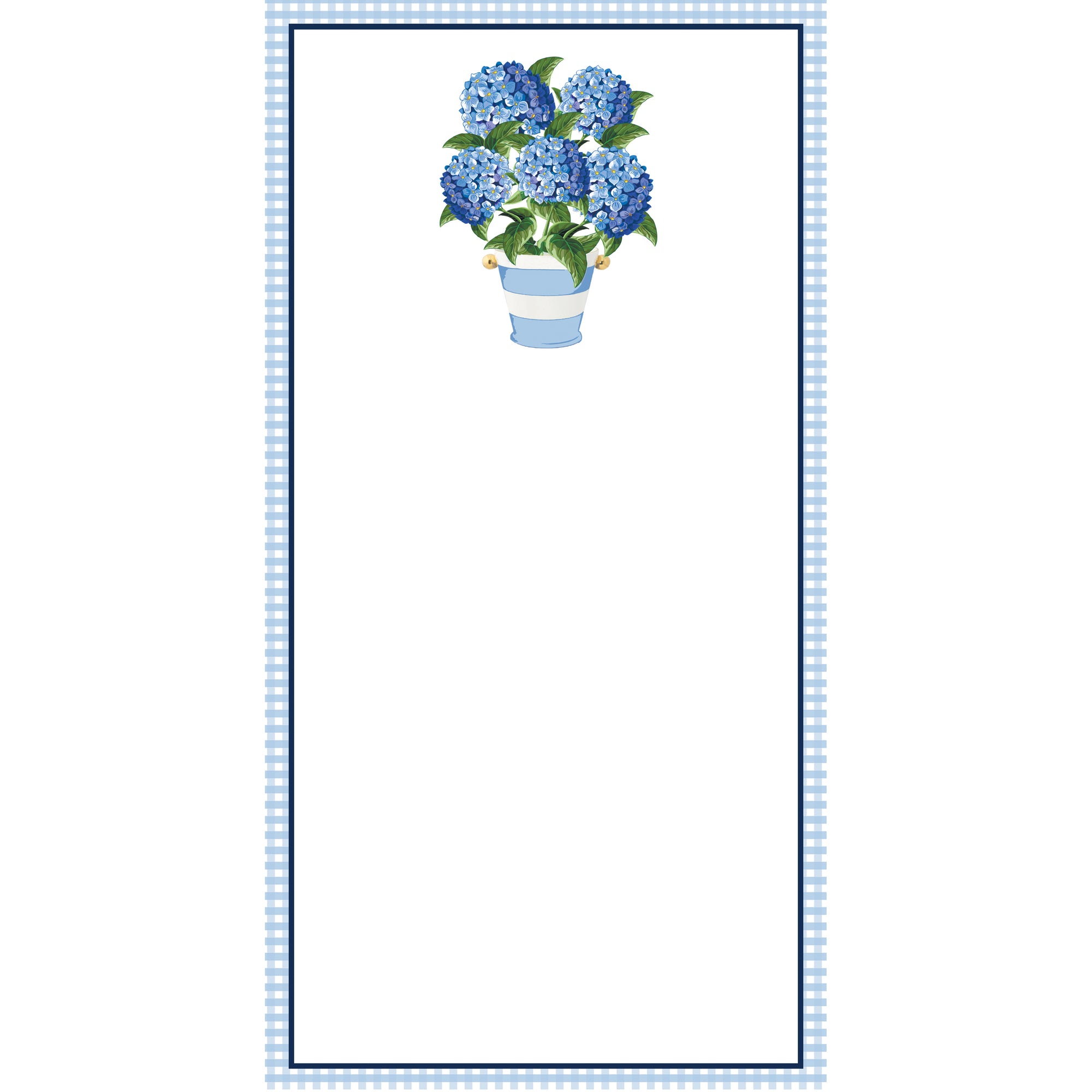 Stock Shoppe: 4.25x8.5 Hydrangeas Striped Pot Notepad