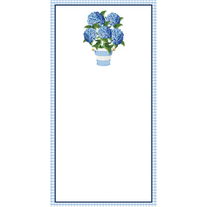 Stock Shoppe: 4.25x8.5 Hydrangeas Striped Pot Notepad