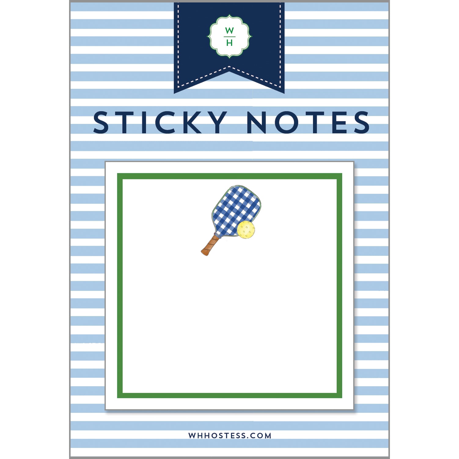 Preppy Pickleball Single Sticky Note