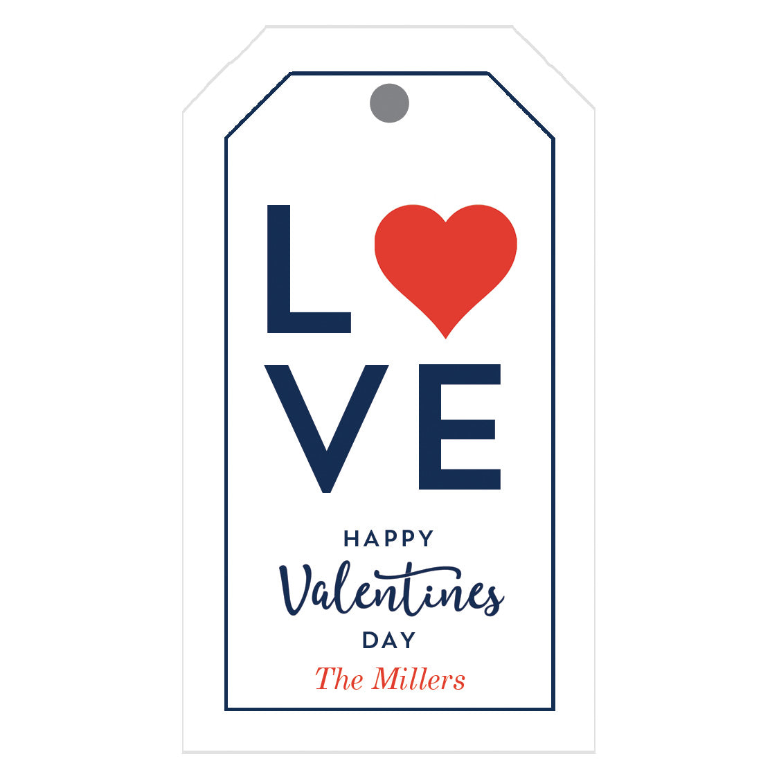 LOVE Valentine's Day Personalized Gift Tags