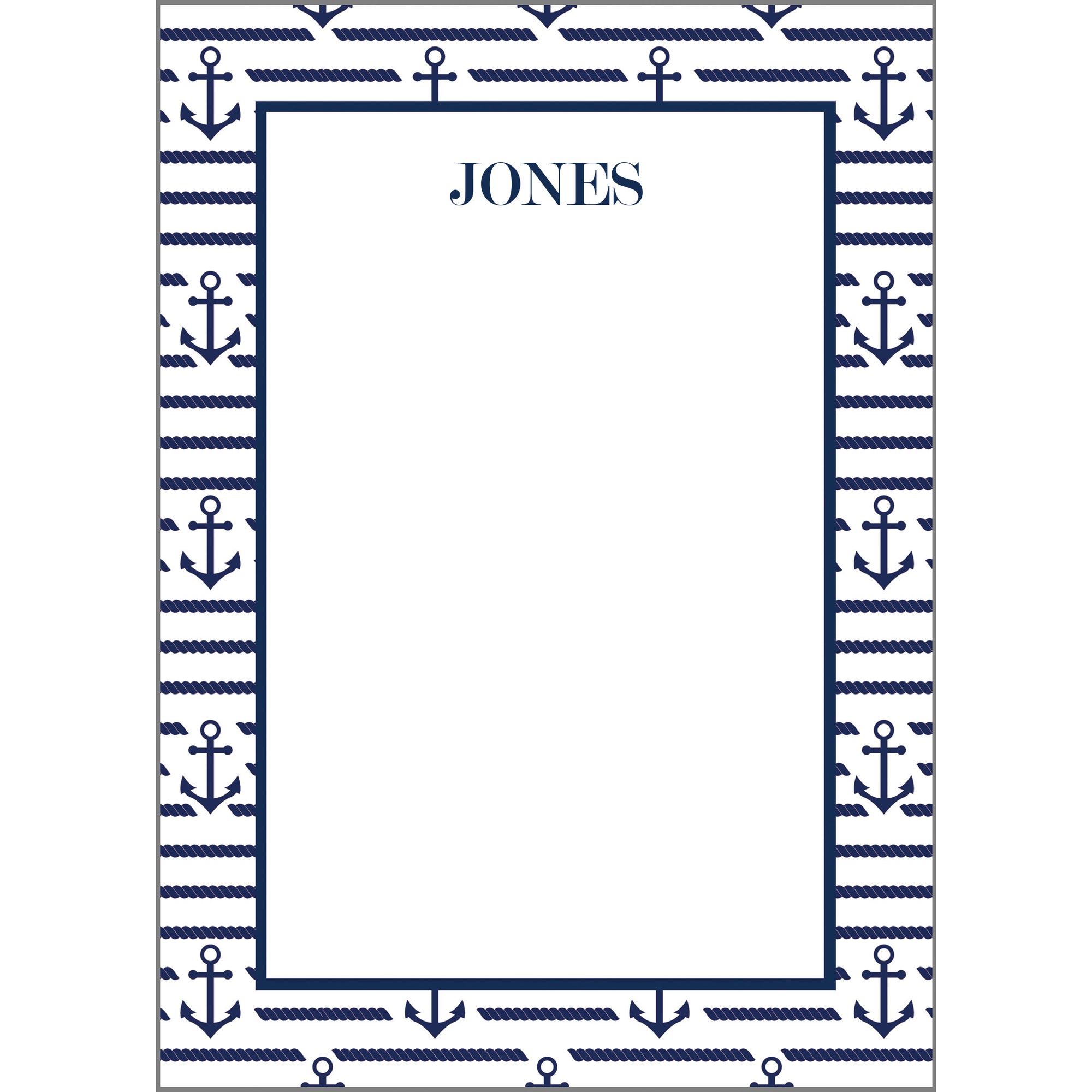 Anchor Stripe Personalized Notepad