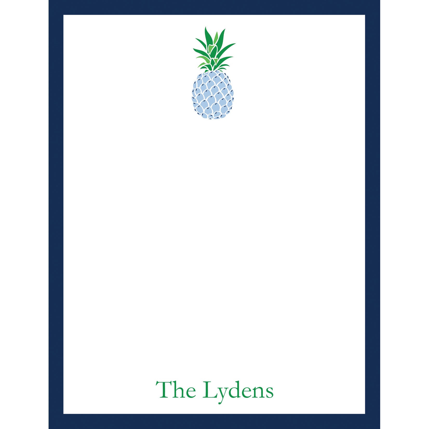 Blue Pineapple Personalized Notepad