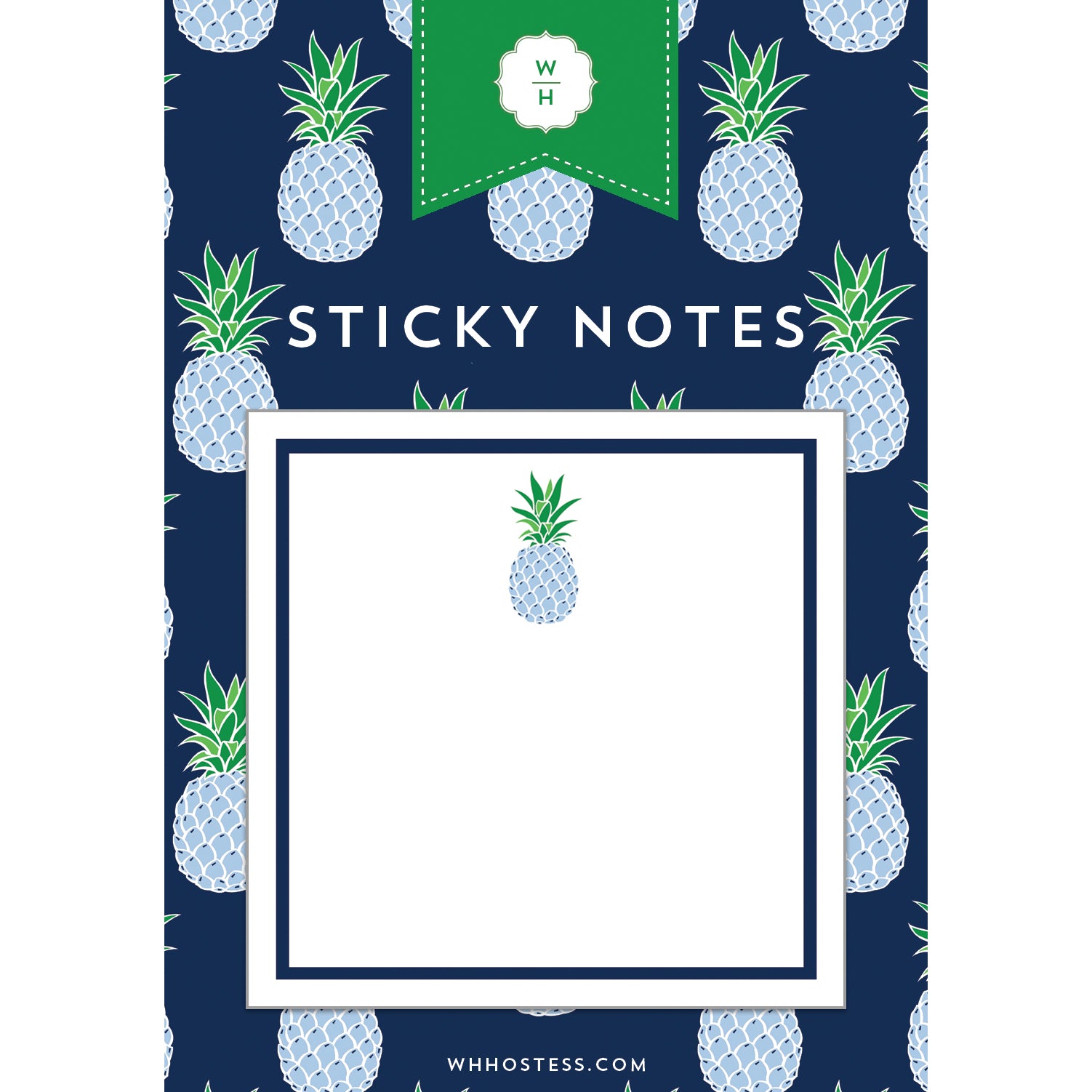 Blue Pineapple Single Sticky Note