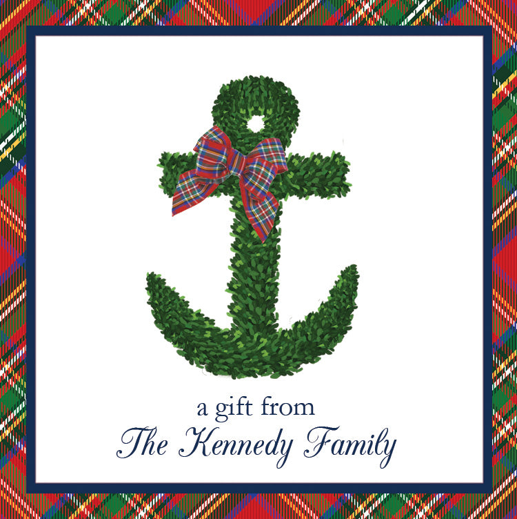 Boxwood Anchor Personalized Gift Sticker | Set of 24