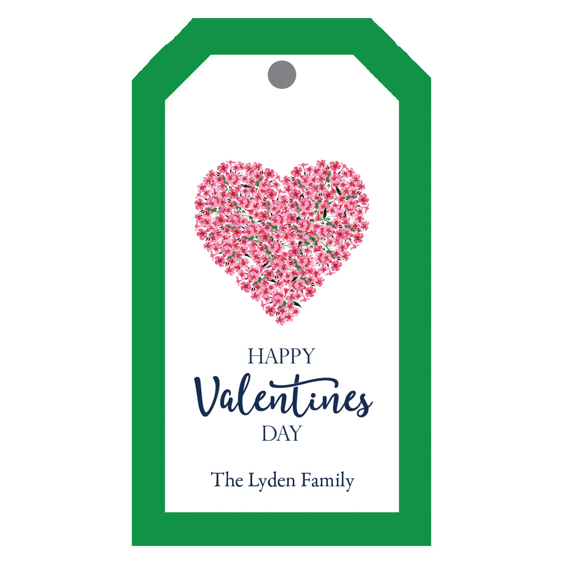 Floral Heart Valentine's Day Personalized Gift Tags