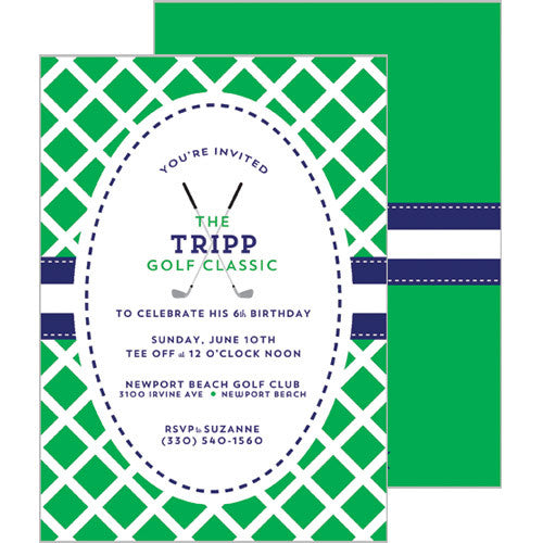 Golf Classic Double-Sided Party Invitation