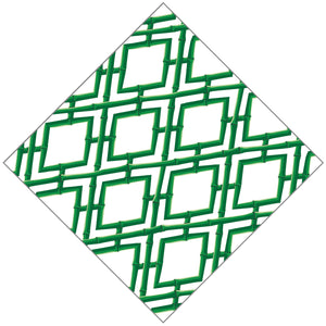 WH Paper Cocktail Napkins | Green Bamboo Trellis