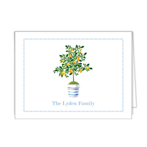 Lemon Tree Personalized Folded Notecards