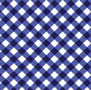 Gingham Check Gift Wrap Sheets | Navy Blue