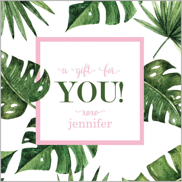 Palm Leaves Gift Sticker | Set of 24