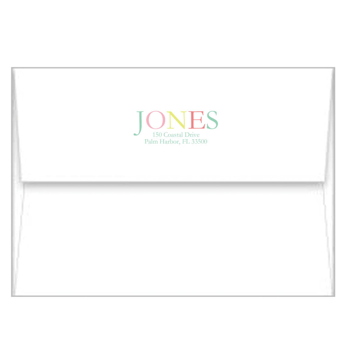 Pink Colorful Stripe Photo Birth Announcement Card