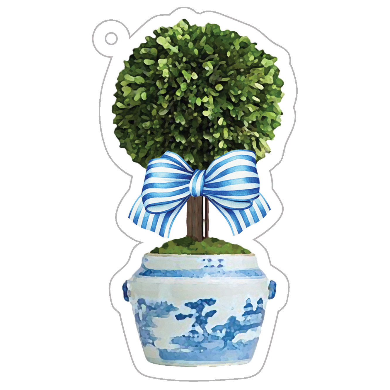 Stock Shoppe: Striped Topiary Die-Cut Gift Tags