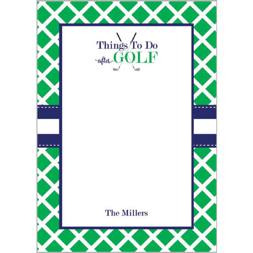 Things to Do AFTER Golf Personalized Notepad