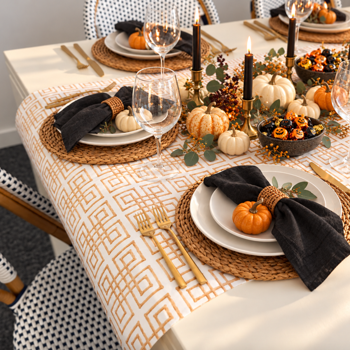 One Table Runner, Three Fall Parties