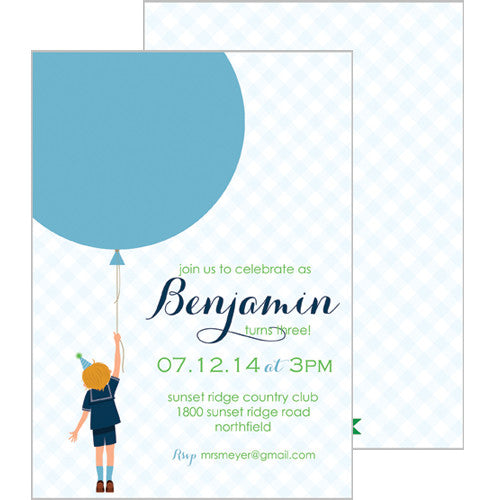 Kids Party Invitations - Birthday Boy