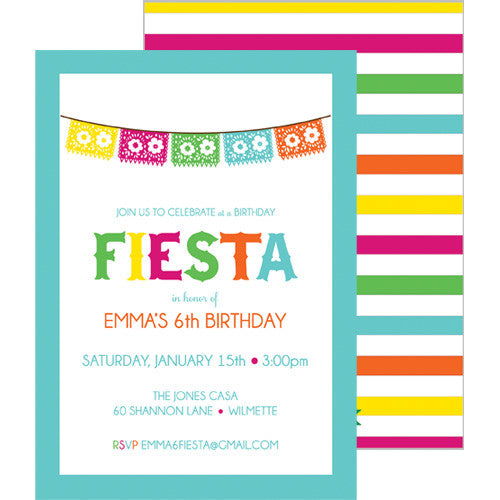 Kids Party Invitations - Fiesta