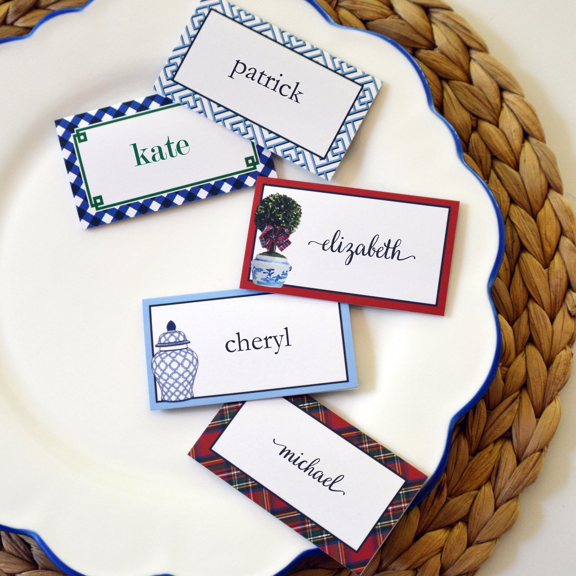 In Stock Foldover Paper Placecards