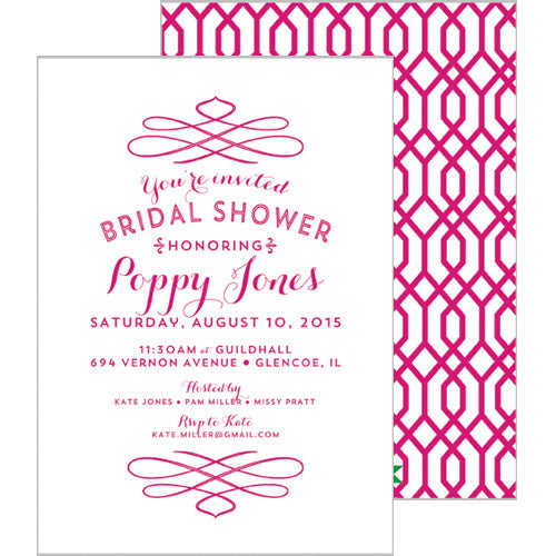 Party Invitations - Geometric Trellis