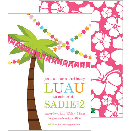 Kids Party Invitations | Luau
