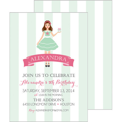 Kids Party Invitations - Party Girl
