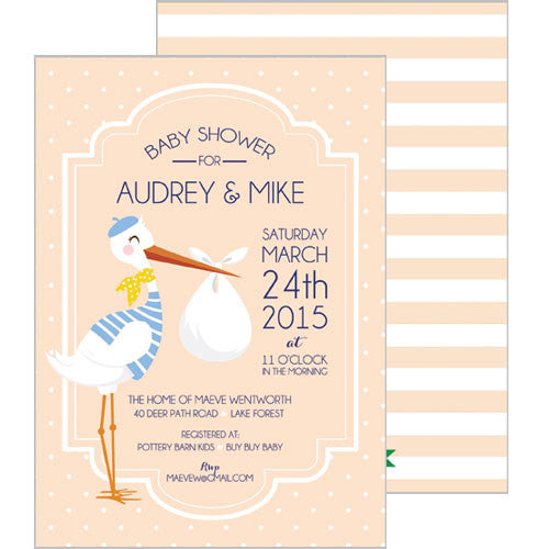 Baby Shower Invitations - Stork