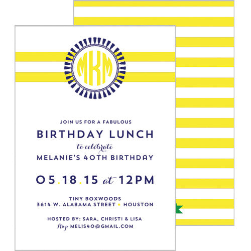 Party Invitations - Tassel Monogram