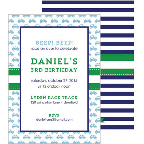 Kids Party Invitations - Transportation