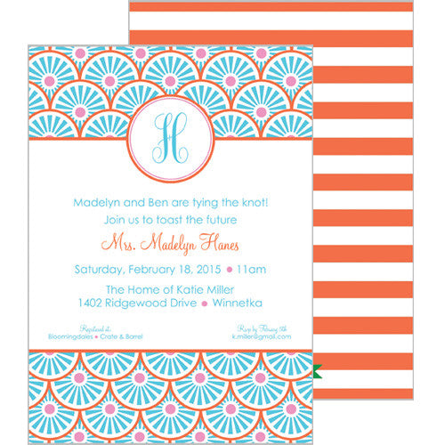 Party Invitations - Turquoise Sunrise
