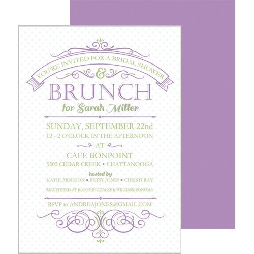 Party Invitations - Vintage Swiss Dot