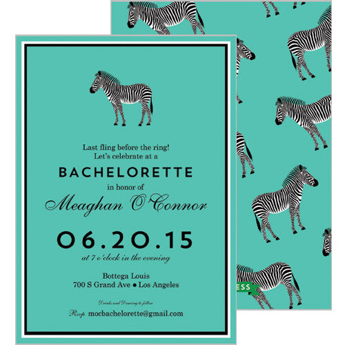 Party Invitations | Zebra | More Colors