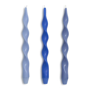 12" Pink Twist Taper Candles in Gift Box | Blue