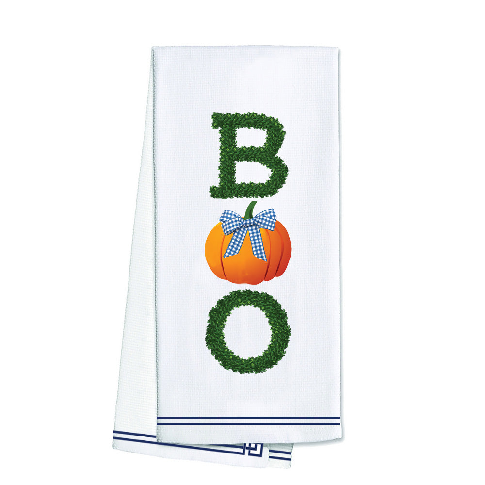 WH Hostess Cotton Tea Towel | BOO Boxwood