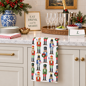WH Hostess Cotton Tea Towel | Christmas Nutcrackers