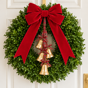 Hanging Bells Decor on Tartan Ribbon