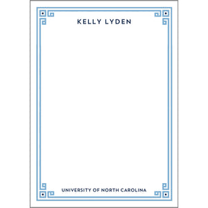 Greek Key Border Personalized Notepad - More Color Options