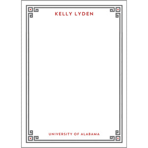 Greek Key Border Personalized Notepad - More Color Options