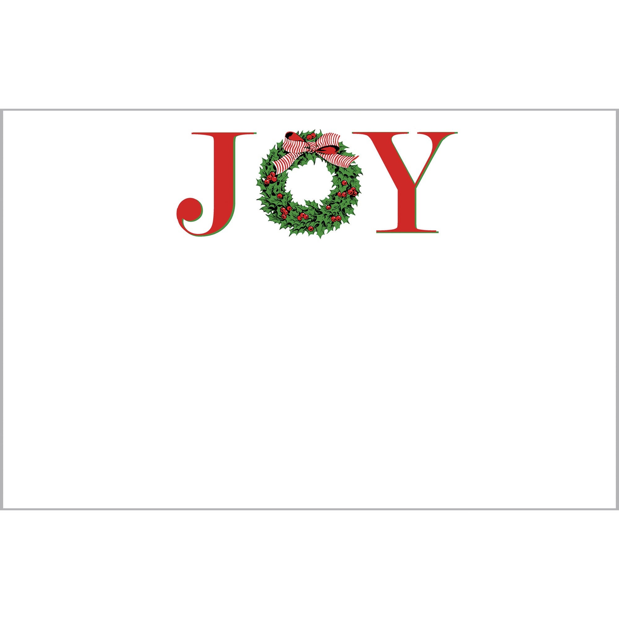 Stock Shoppe: 8.5x5.5 JOY Holly Wreath Slab Notepad
