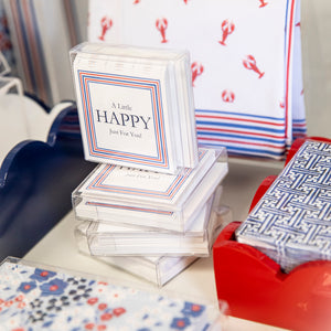 Red Lacquered Scalloped Cocktail Napkin Holder