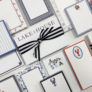 Stock Shoppe: 4x5 Lobster Stripe Notepad