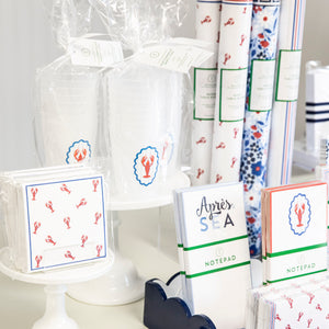 Stock Shoppe: 4x5 Lobster Stripe Notepad