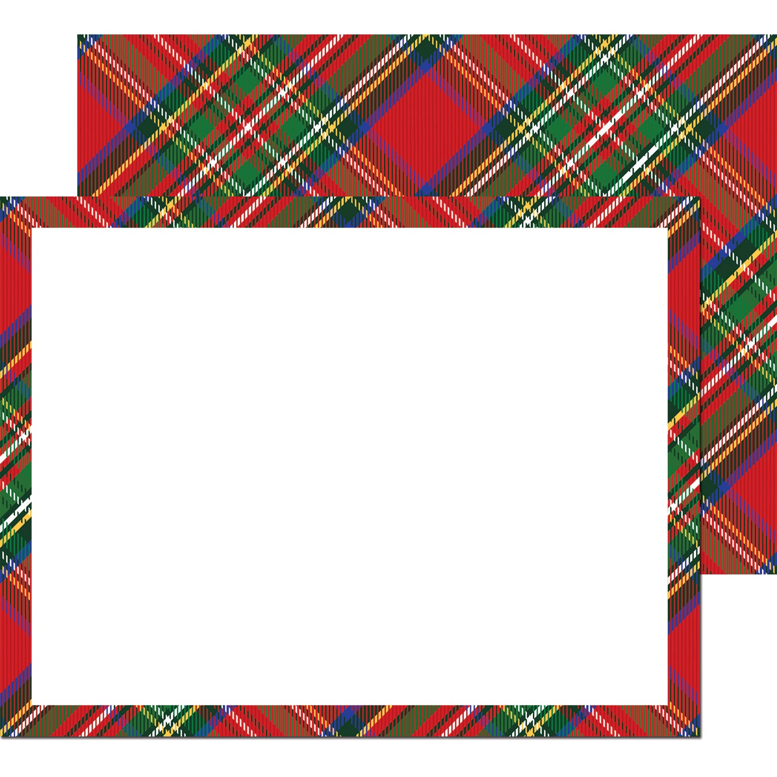 In Stock Flat Notecard Set of 10 | Tartan Plaid