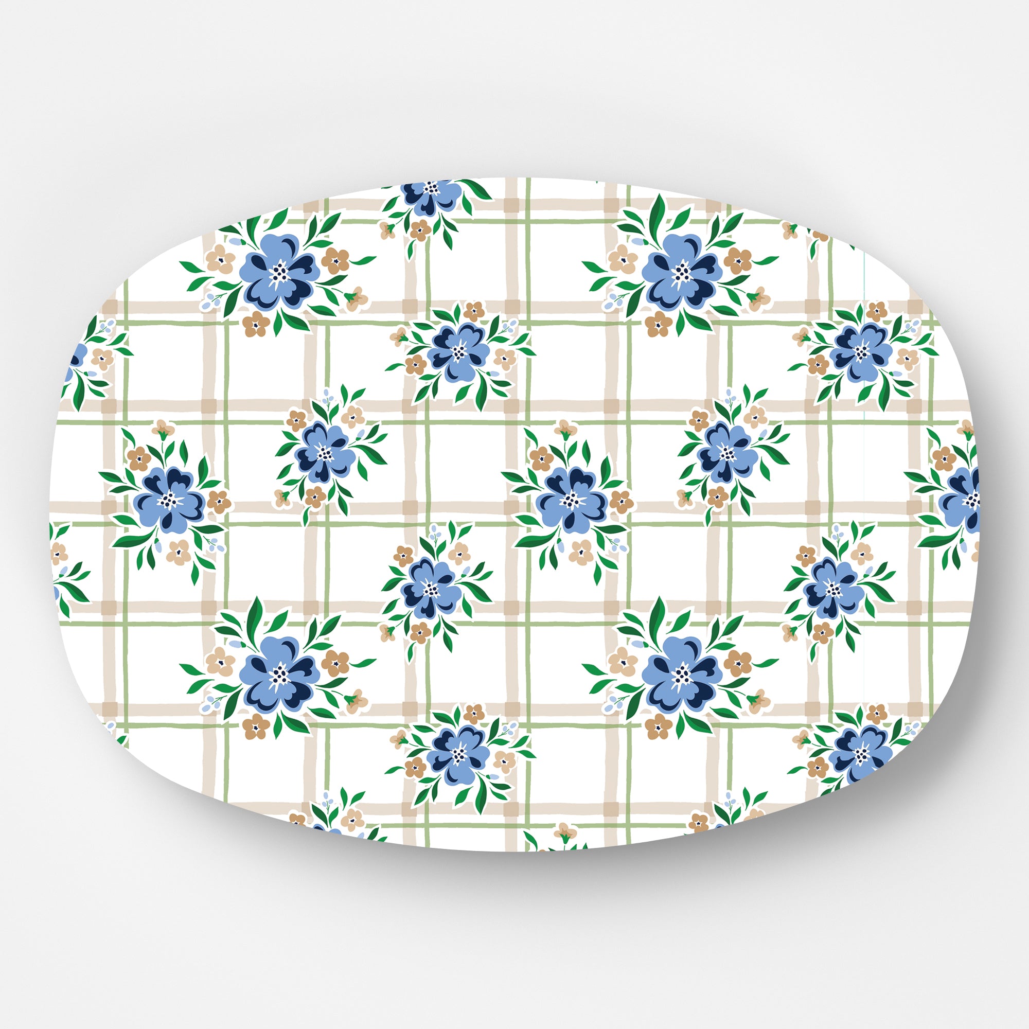 In Stock WH Serving Platter | Windowpane Floral