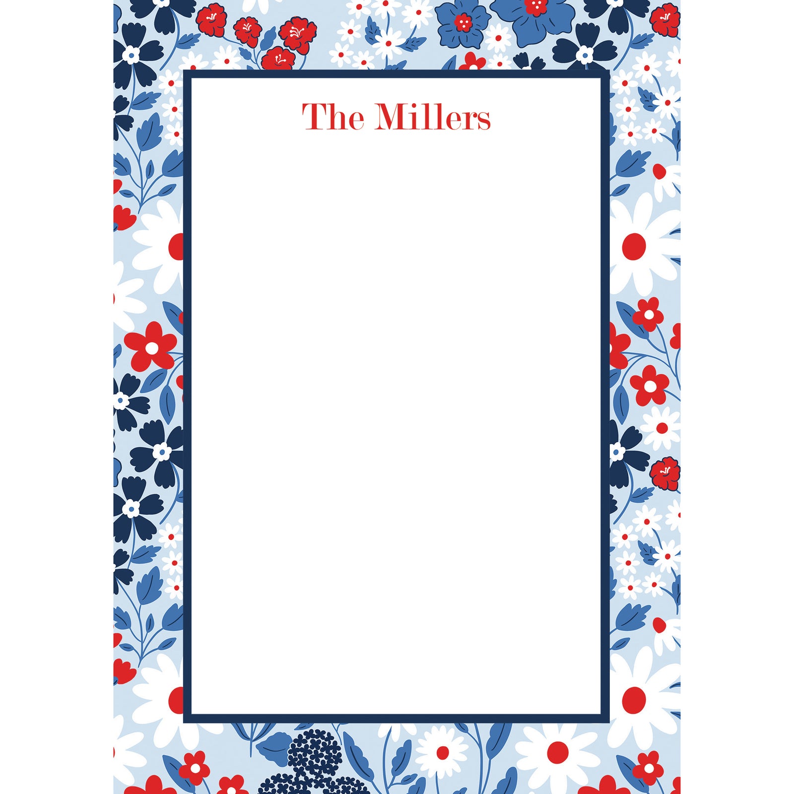 Americana Floral Personalized Notepad