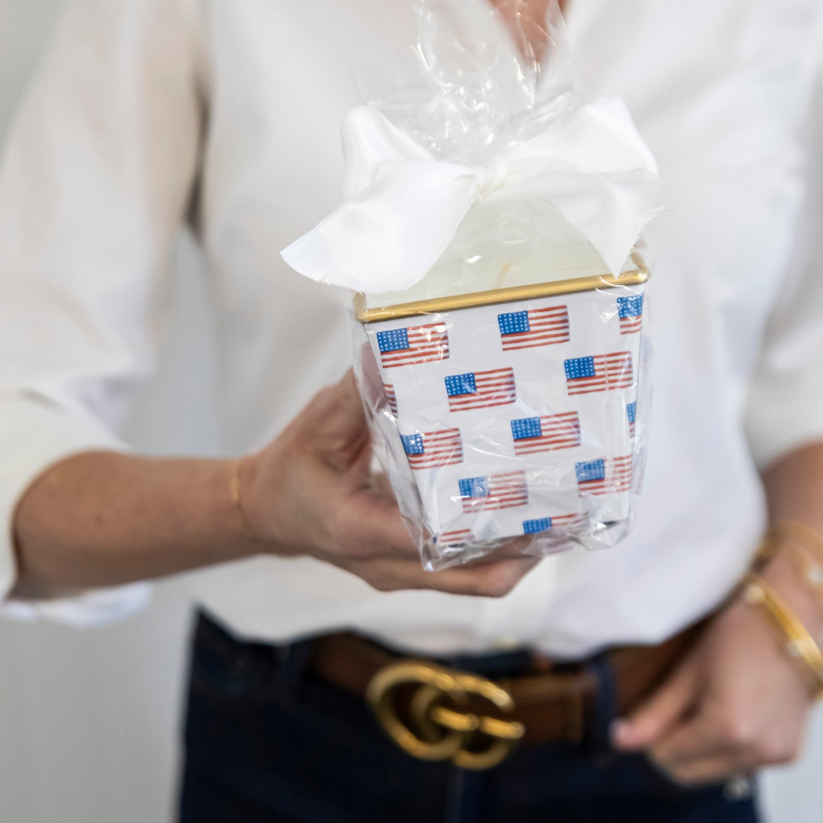 WH Hostess x Hedge Farm Mini Cache Pot Candle | American Flag