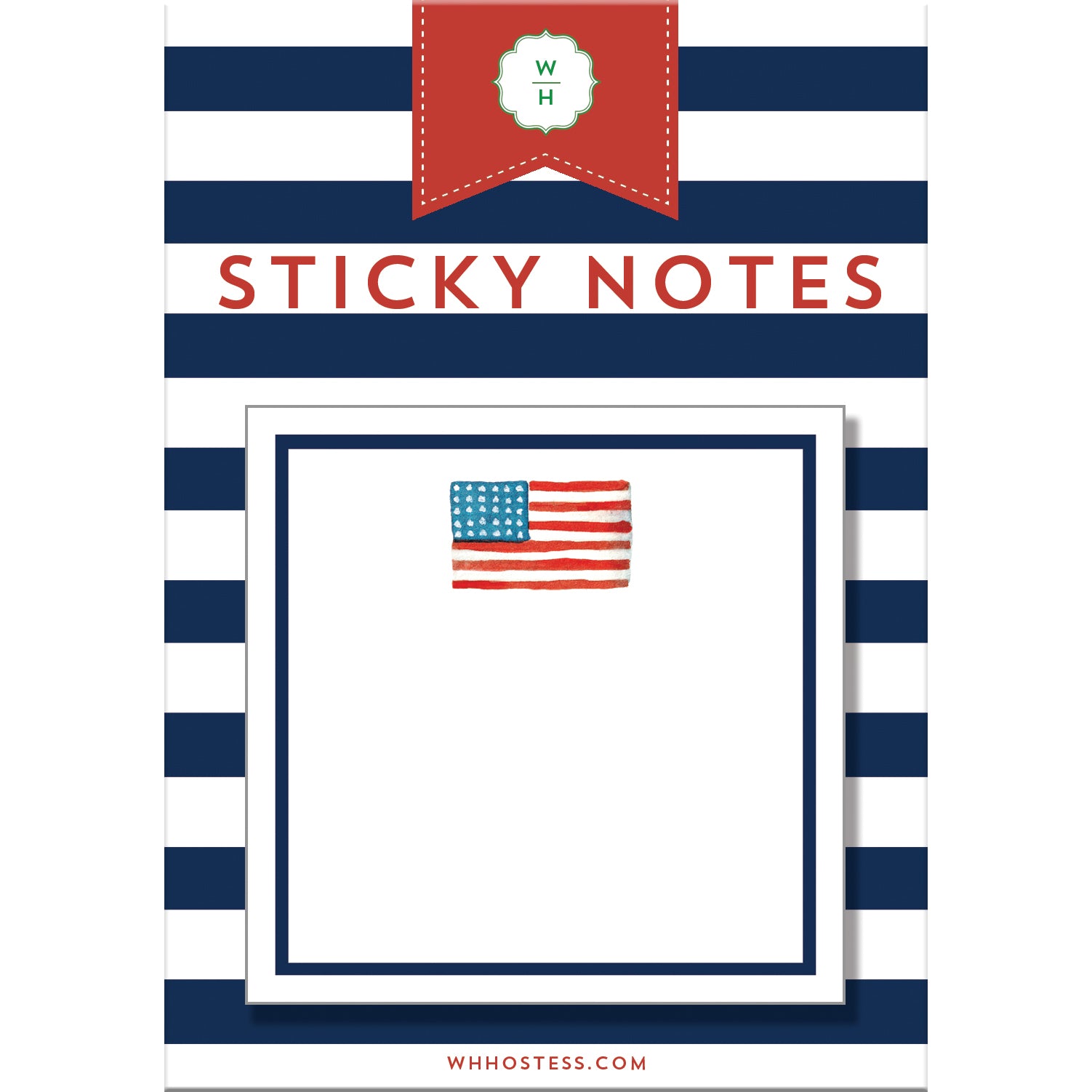 In Stock American Flag Single Sticky Notes