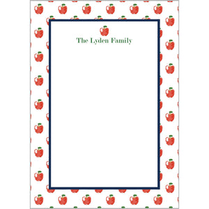 Preppy Apple Personalized Notepad